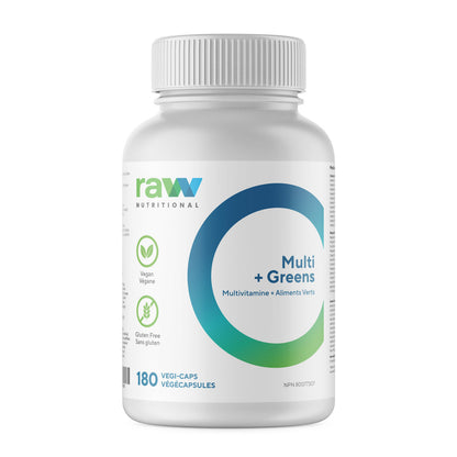 Raw Nutritional Multi + Greens (180 Caps)