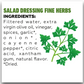 Mrs. Taste Zero Calories Fine Herbs Salad Dressing (300ml)