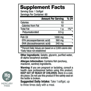 Raw Nutritional EPA/DHA (60 Softgels)