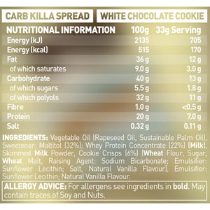 Grenade Carb Killa Protein Spread White Chocolate Cookie (360g)