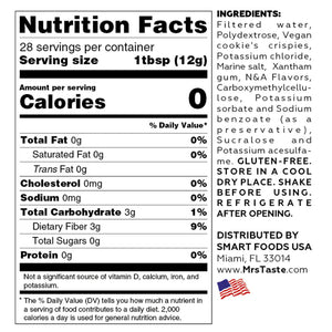 Mrs. Taste Zero Calories Cookies & Cream Syrup (335g)