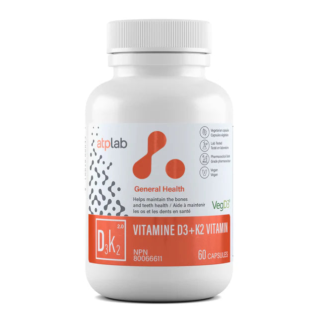 ATP Lab Vitamin D3+K2 (60 Caps)
